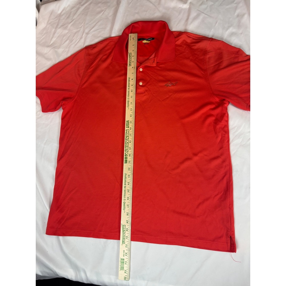 Greg Norman Play Dry Mens XXL Red Short Sleeve Golf Polo Shirt Shark Logo
